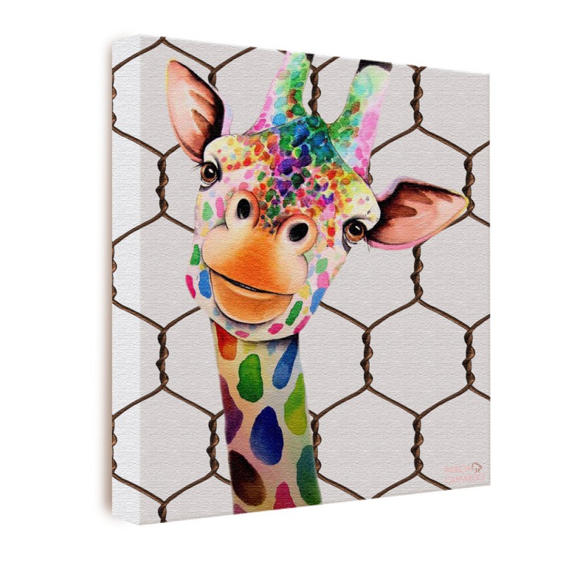 Quadro Decorativo Girafa Divertida