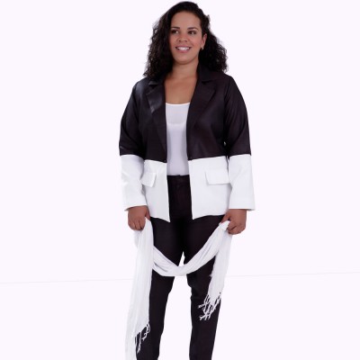 Blazer Bicolor Alana Plus Size