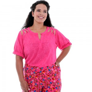 Blusa Alessia Pink Plus Size