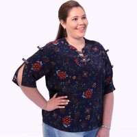 Blusa Allana Lacinhos Plus Size