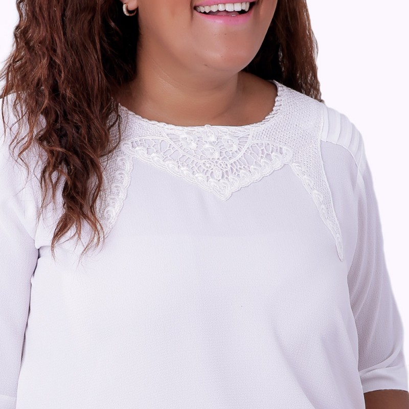 Blusa Angélica Aplicação Plus Size