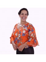 Blusa Antonella Orange Plus Size