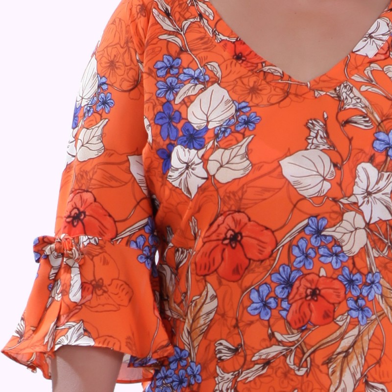 Blusa Antonella Orange Plus Size