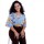 Blusa Azul Francheska  Plus size