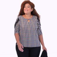Blusa Belinda Aplicação Plus Size Blusa Belinda Aplicação Plus Size