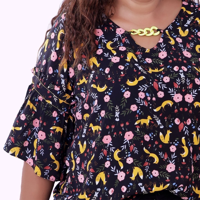 Blusa Blackpearl Preta Plus Size
