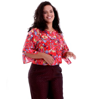 Blusa Carlota Rosso Plus Size