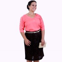 Blusa Cecília Craqueleti Plus Size Blusa Cecília Craqueleti Plus Size