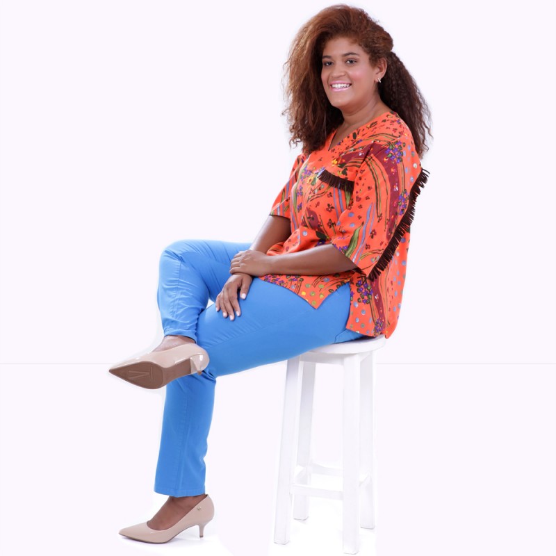 Blusa Cibele Franja Plus Size