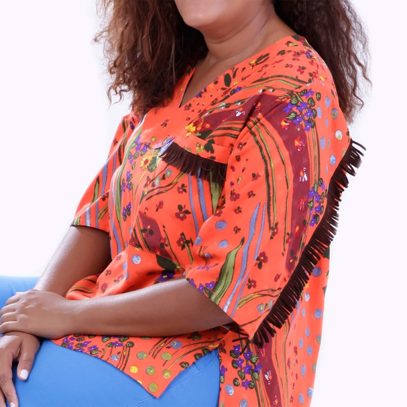 Blusa Cibele Franja Plus Size
