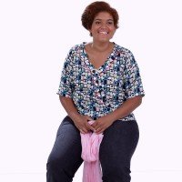 Blusa Divertida Estampada Plus Size Blusa Divertida Estampada Plus Size