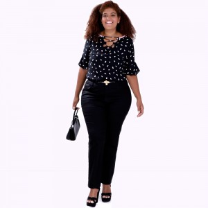 Blusa Genise Decote Xis Plus Size