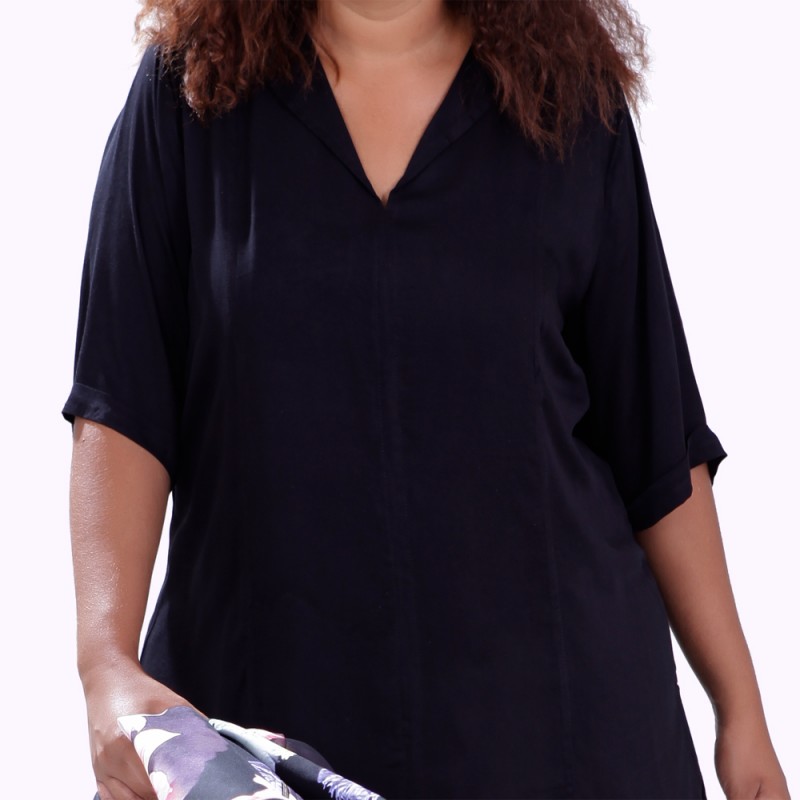 Blusa Jaqueline Preto Plus Size