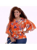 Blusa Lanna  Orange Plus Size