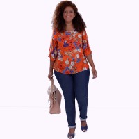 Blusa Lanna  Orange Plus Size