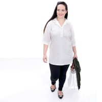 Blusa Mais Comprida Plus Size