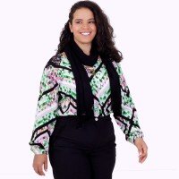 Blusa Manga Longa Kauana Plus Size Blusa Manga Longa Kauana Plus Size
