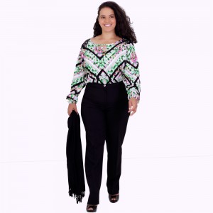 Blusa Manga Longa Kauana Plus Size