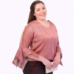 Blusa Manú Cetim Plus size