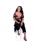 Blusa Preta Fiorella Plus Size