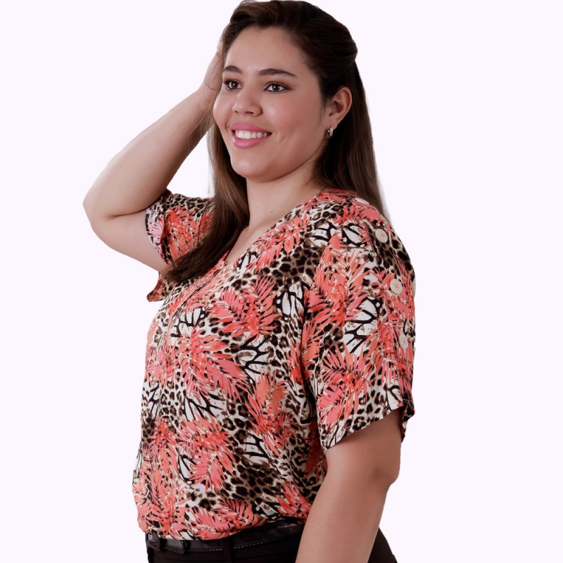 Blusa Raio Viscose Plus Size