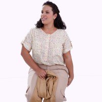 Polo Dois Bolsos Briana Plus Size Polo Dois Bolsos Briana Plus Size
