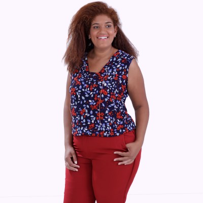 Regata Carina Azul Plus Size