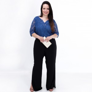 Calça Dupla De Musseline Plus Size