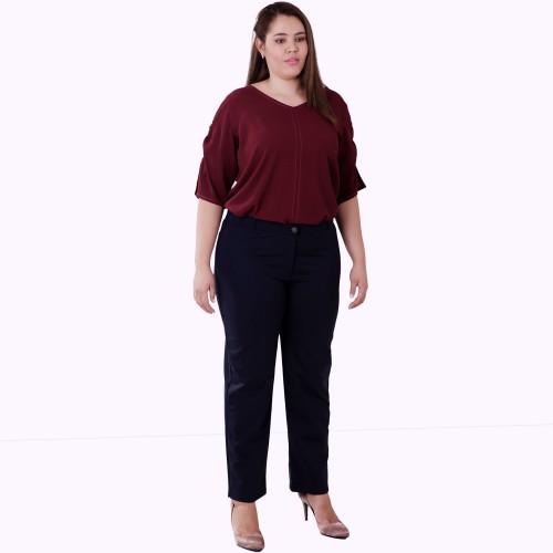 Calça  Malha Marinho Plus Size