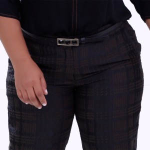 Calça Social Jacquard Habie Plus Size