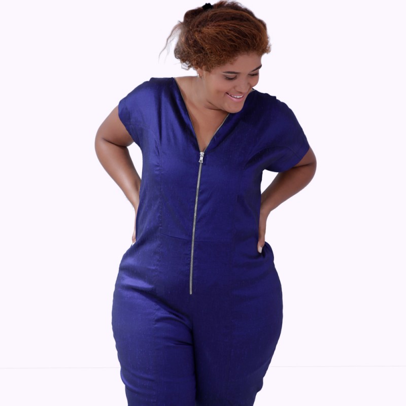 Macacão Tafetá Plus Size