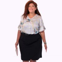 Blusa Nalim Cetim Plus Size Blusa Nalim Cetim Plus Size