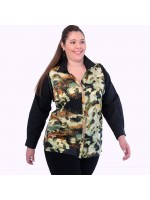 Camisa Aisha Cetim Plus Size