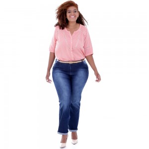 Camisa Brandi Pink Ajhur Plus Size