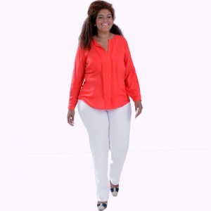 Camisa Géorgia Coral Aba Plus Size