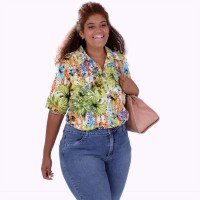 Camisa Marta Estampada Plus Size