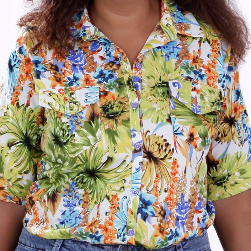 Camisa Marta Estampada Plus Size