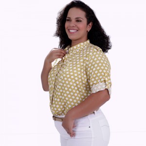 Camisa Mirian Colmeia Plus Size