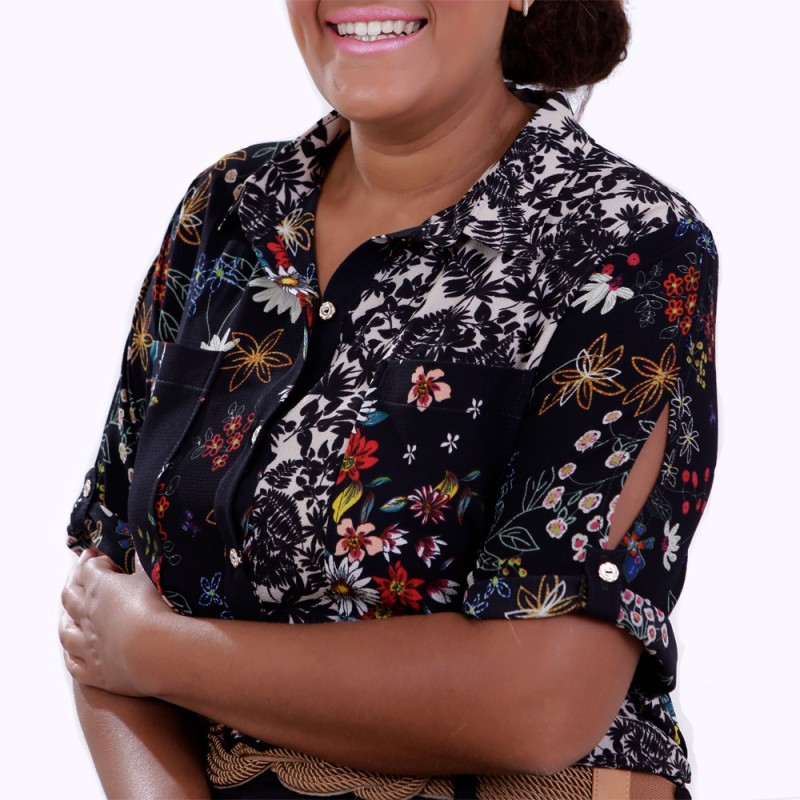 Camisa Mix Estampas Charlote Plus Size