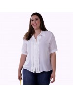 Camisa Onásis Tomas Off White Plus Size