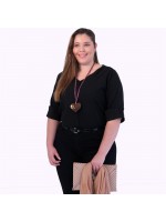 Camisa Preta Heidi Plus Size