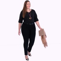 Camisa Preta Heidi Plus Size