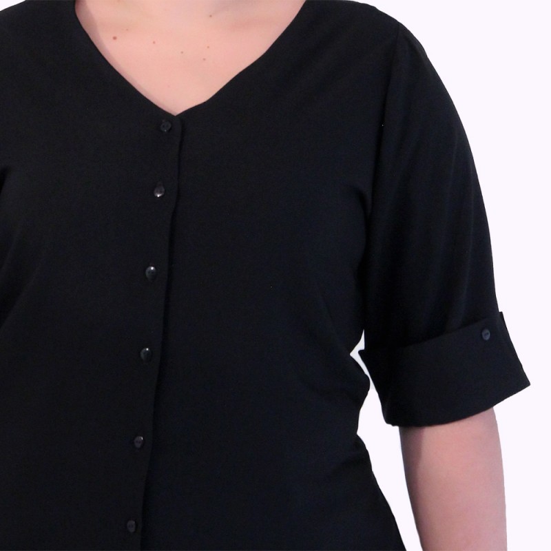 Camisa Preta Heidi Plus Size