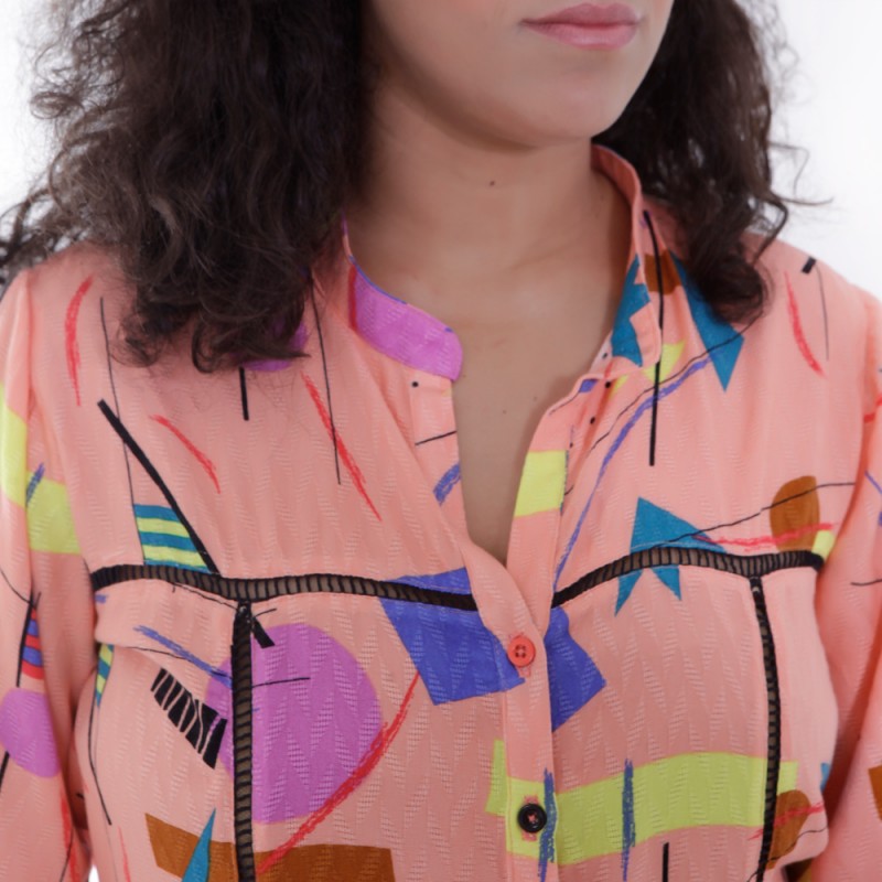 Camisa Rosa Martina Ajhur Plus Size