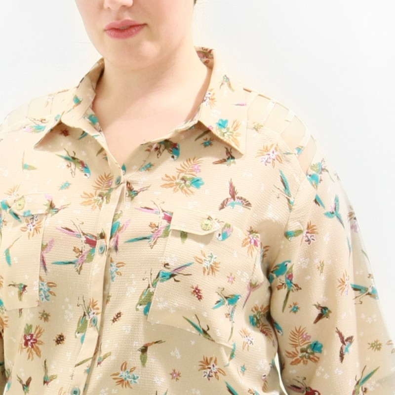 Camisa Treliça Plus Size