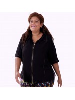 Camisa Zipper Lenda Plus Size