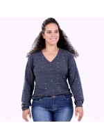 Blusa Eduarda Paetê PLus Size