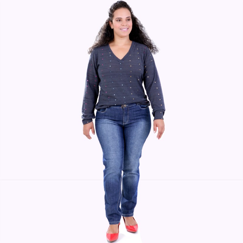 Blusa Eduarda Paetê PLus Size