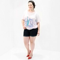 Camiseta Let´s Go Party Plus Size 