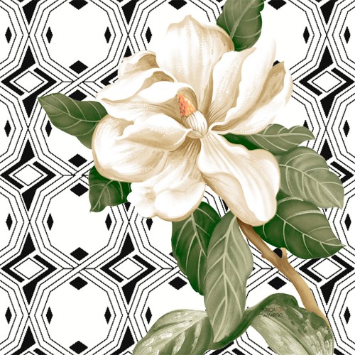 Quadro Decorativo Gardênia Branco